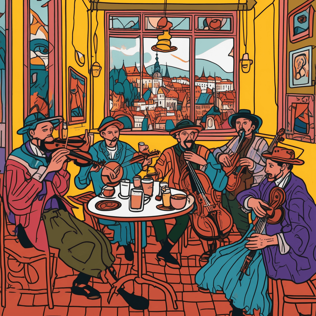A bohemian artist paints Czechoslovakian dancers and Moravian melodies!