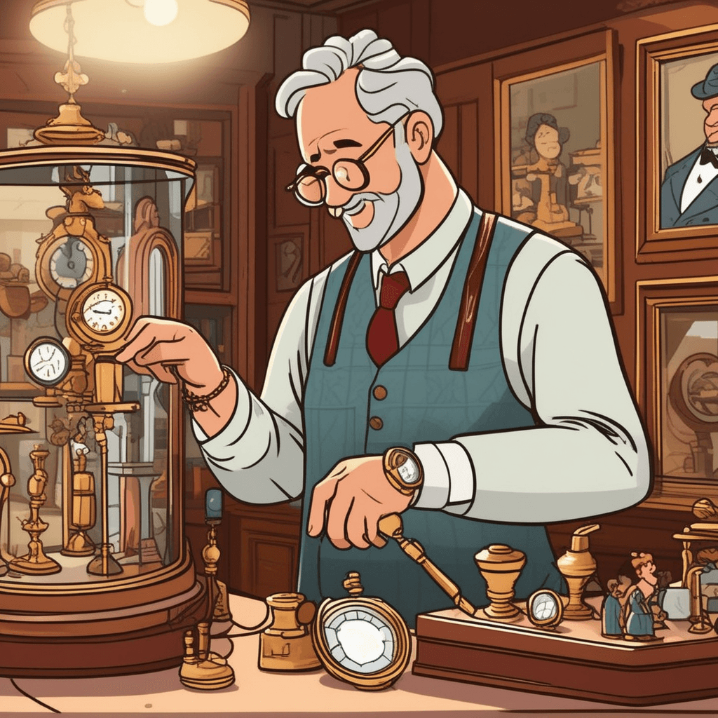 an experienced antique appraiser carefully examines a beautiful vintage watch with a magnifying glass. She nods approvingly as she inspects every detail of the timepiece's craftsmanship. The watch's intricate gears and authentic markings confirm its genuine historical value. Her thorough examination reveals that this is indeed a real antique from the 1800s. The shop owner watches nervously as other customers gather around to witness the evaluation. The appraiser's confident smile reassures everyone about the item's authenticity. something being verified as genuine, real, and made without any fraud or deceit