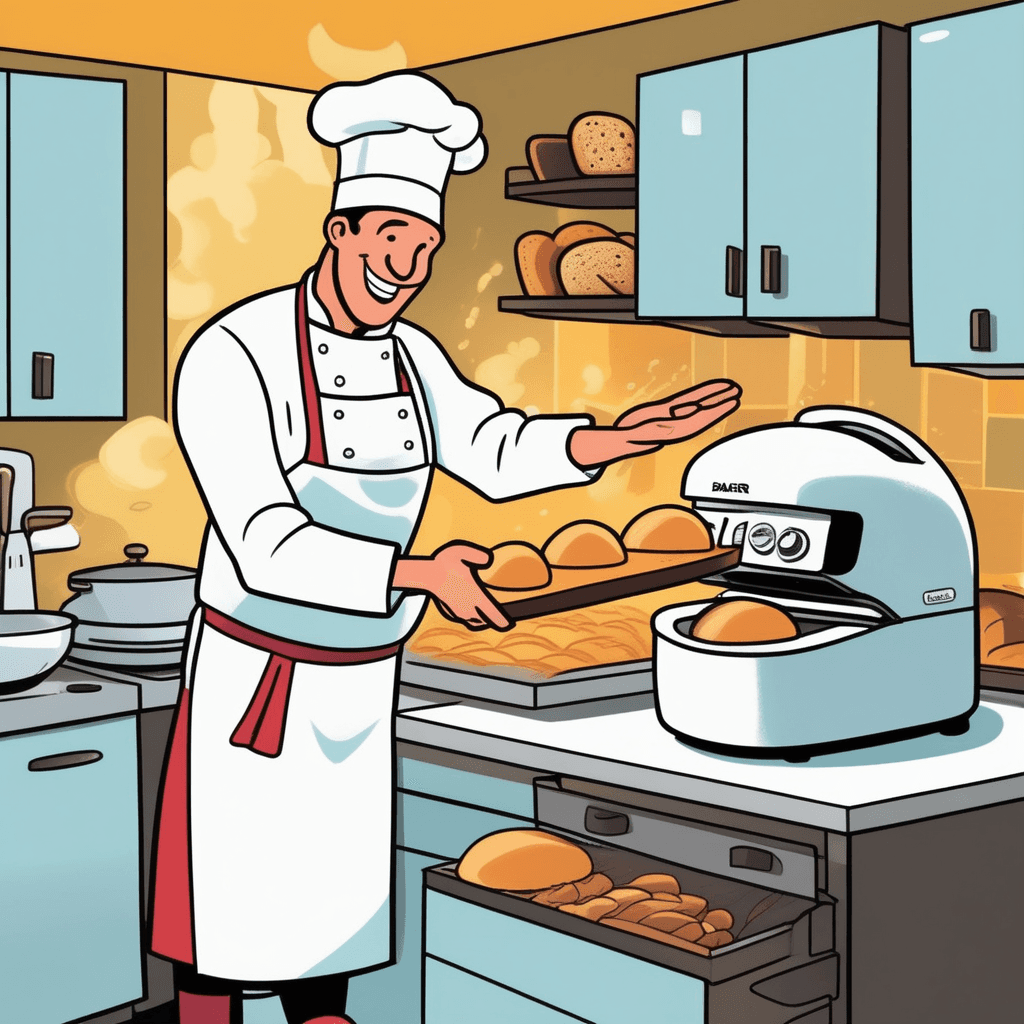 The bread maker helps the baker, who's also a seasoning shaker!