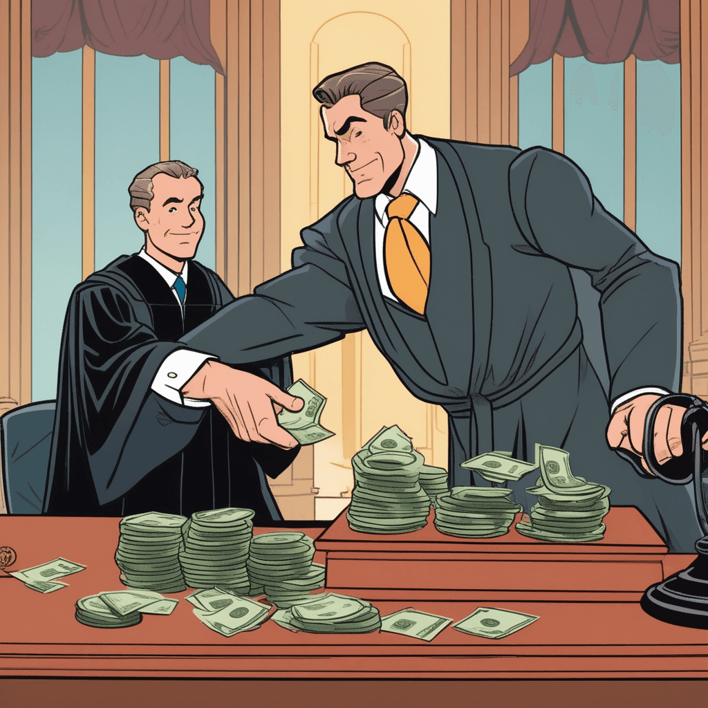 Bribing a judge with cash