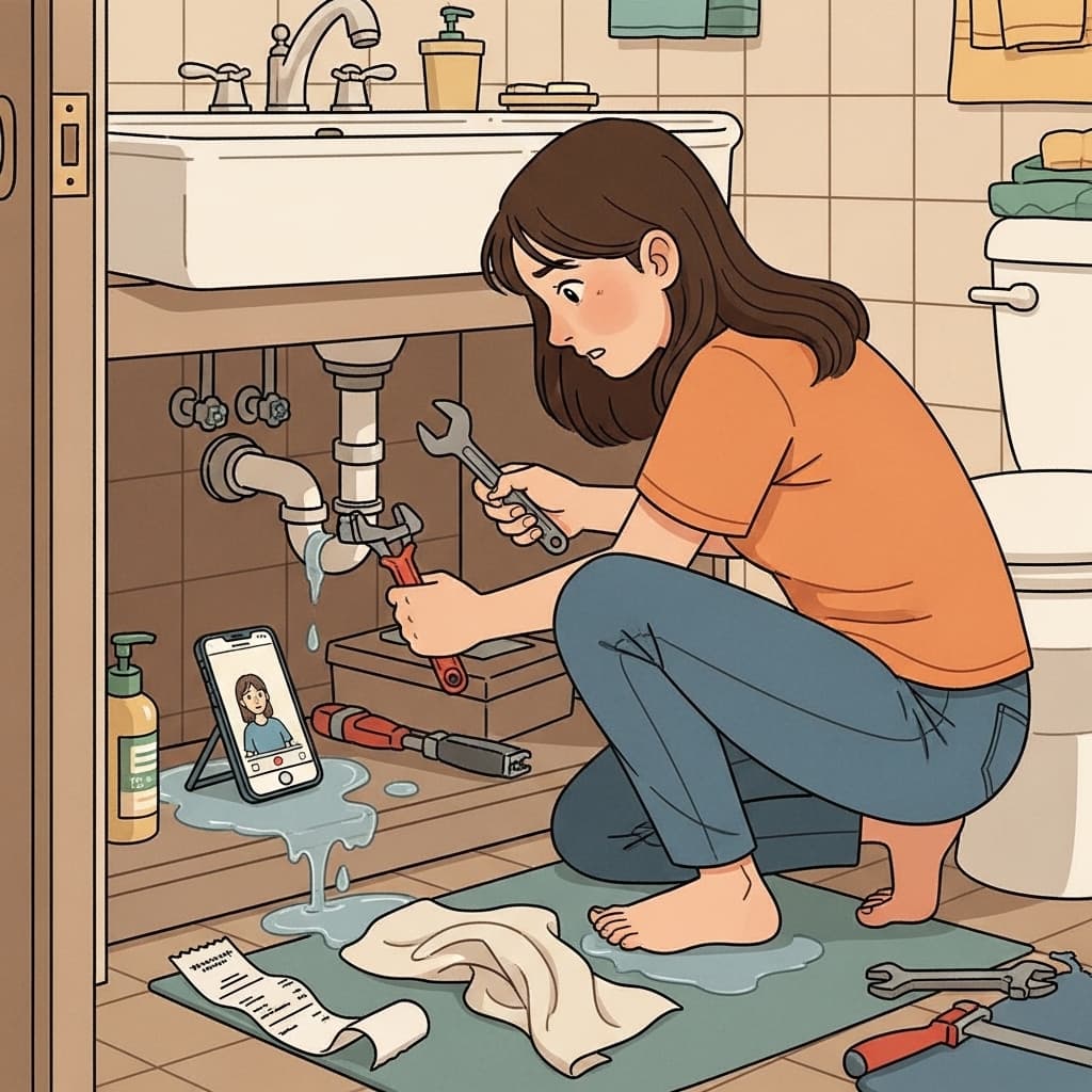 By necessity, she learned to fix it herself — no one was coming to help.