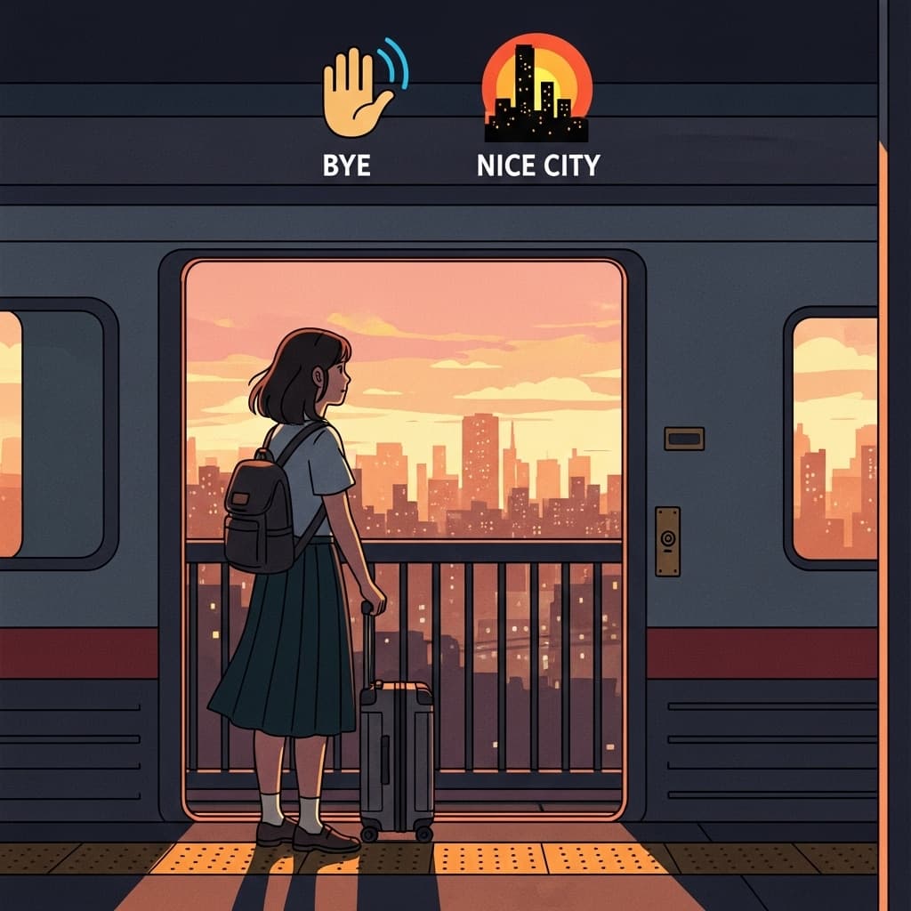 Say BYE to the NICE CITY — by necessity, you move on.