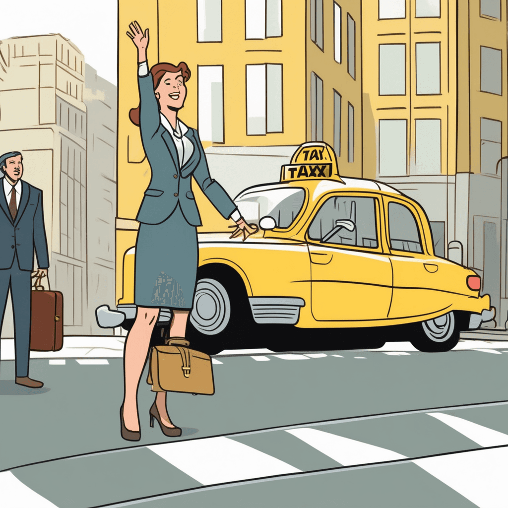 Hailing a taxi cab