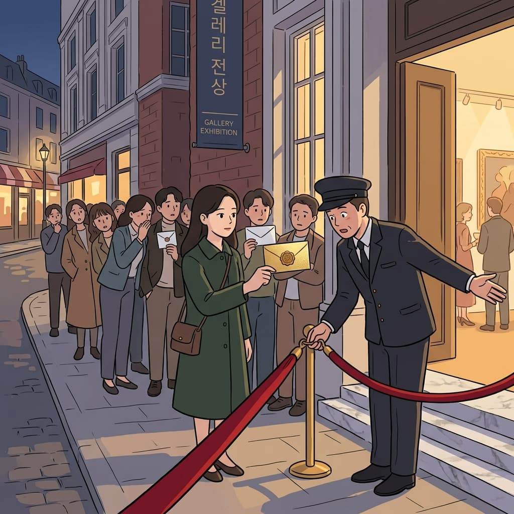 This gallery invitation carries real cachet — only fifty people worldwide received one.