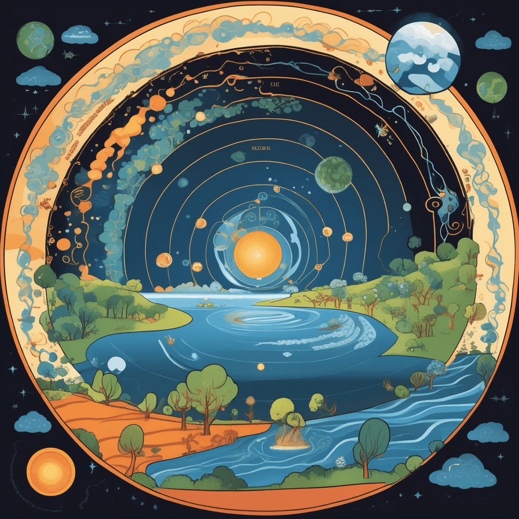 Carbon flows in cycles through sky and soil, ocean and life — the eternal rhythm that sustains our world through each turning cycle