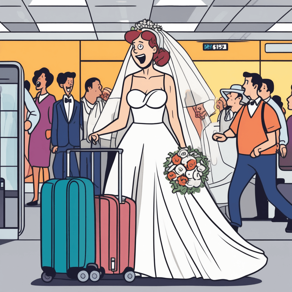 With carry-on luggage, she'll marry on as planned!