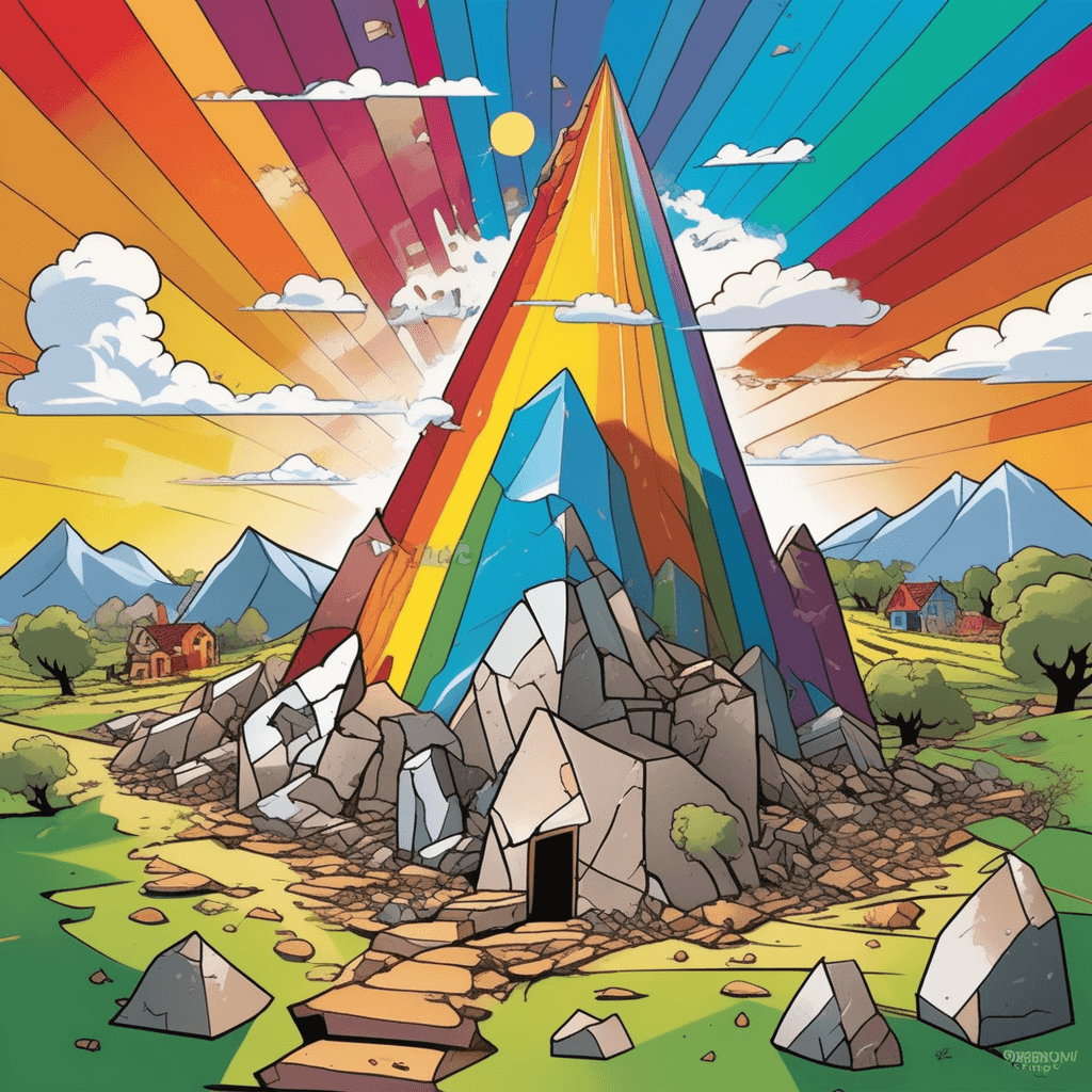 From cataclysm's schism, light through prism brings hope.