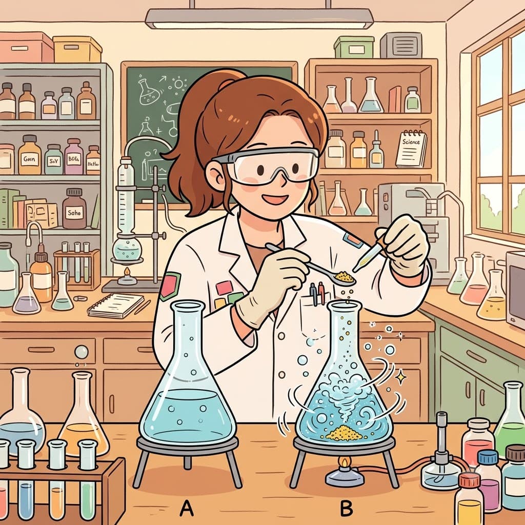 A catalyst helps break a reaction open, allowing the chemical process to move forward faster.