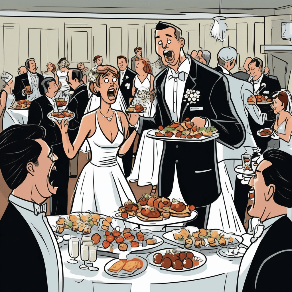 The caterer serves while the chatterer becomes a scatterer!