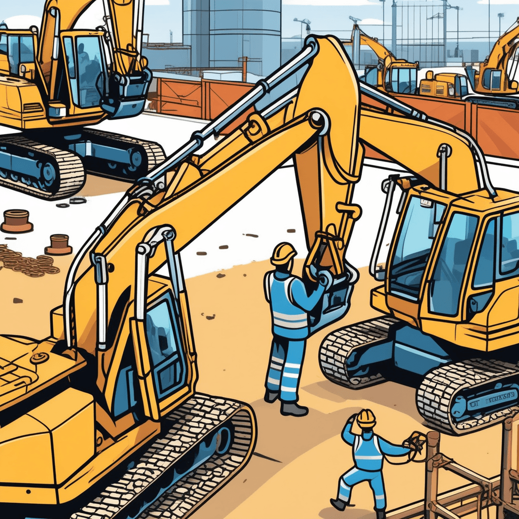 A crane lifts heavy concrete using a strong metal chain