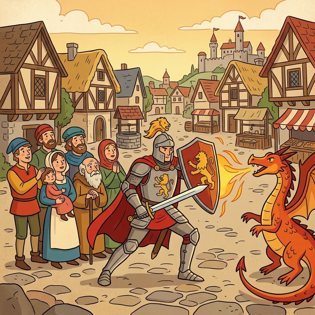 Bravery characterized the knight and made his character stand out. (CHARACTER + RISE → defining traits make a character stand out)