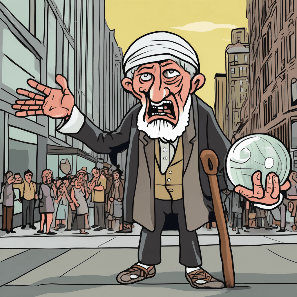 The charlatan with rattan cons crowds in Manhattan!