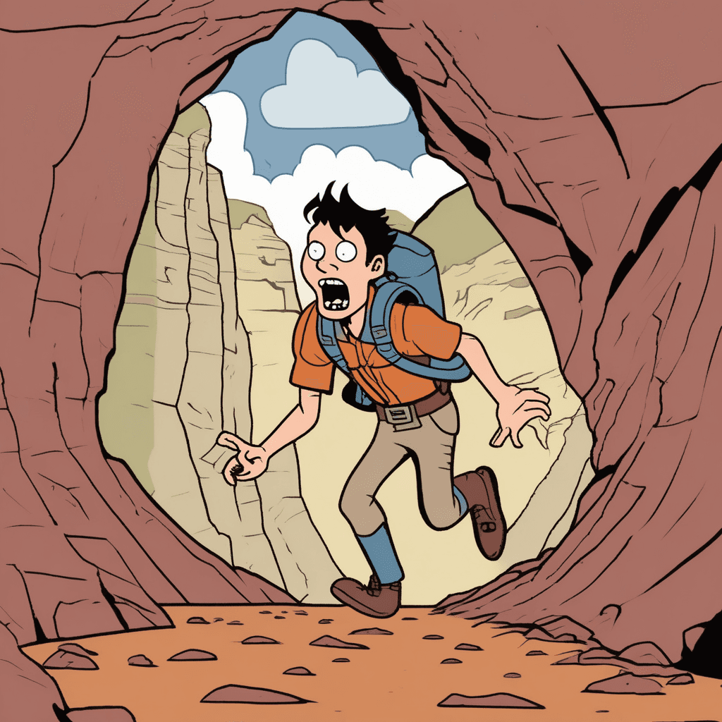 Deep crack chases explorers - chasm tries to chase 'em!
