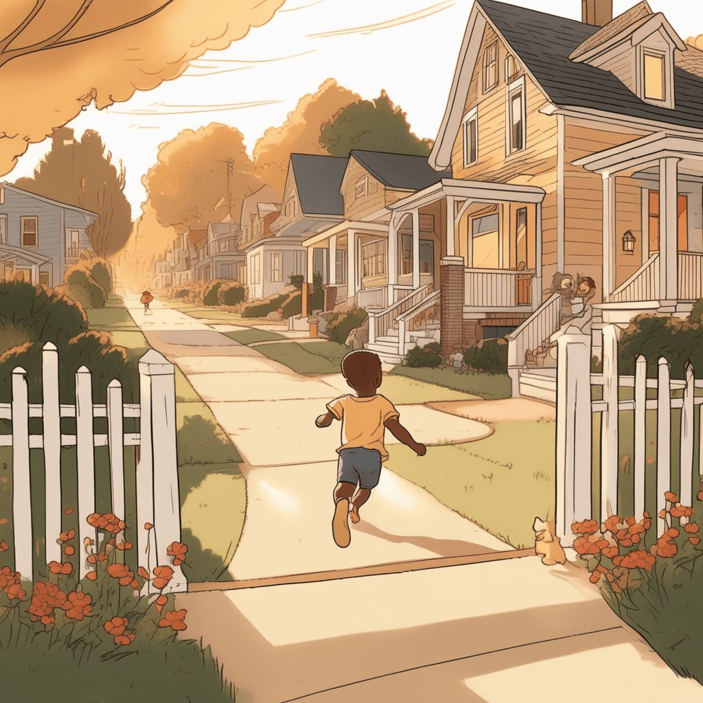 In this neighborhood, childhood happiness has greater likelihood