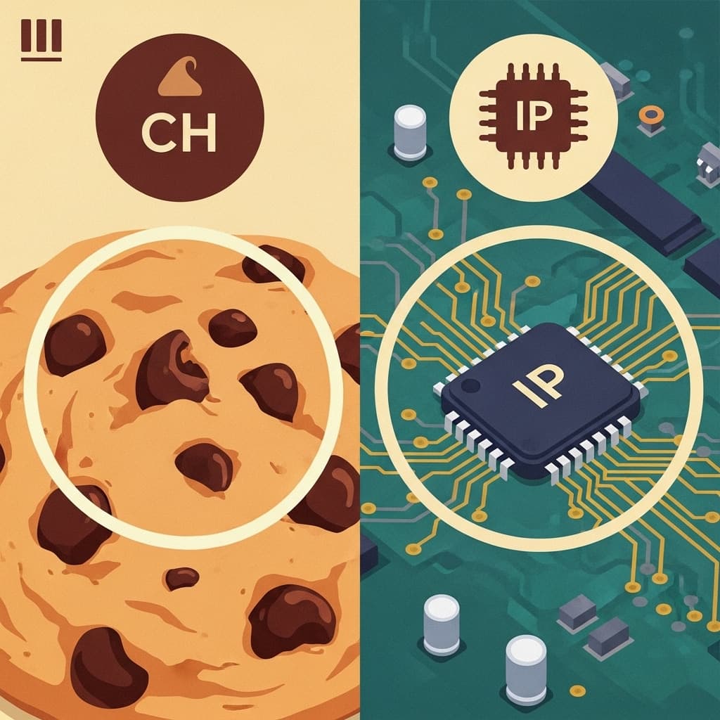 A CHip and an IP address — even data has chips inside. (CH(ocolate) + IP
→ A chocolate chip is the most famous chip of all
→ Small, embedded, essential — like a microchip in a circuit)