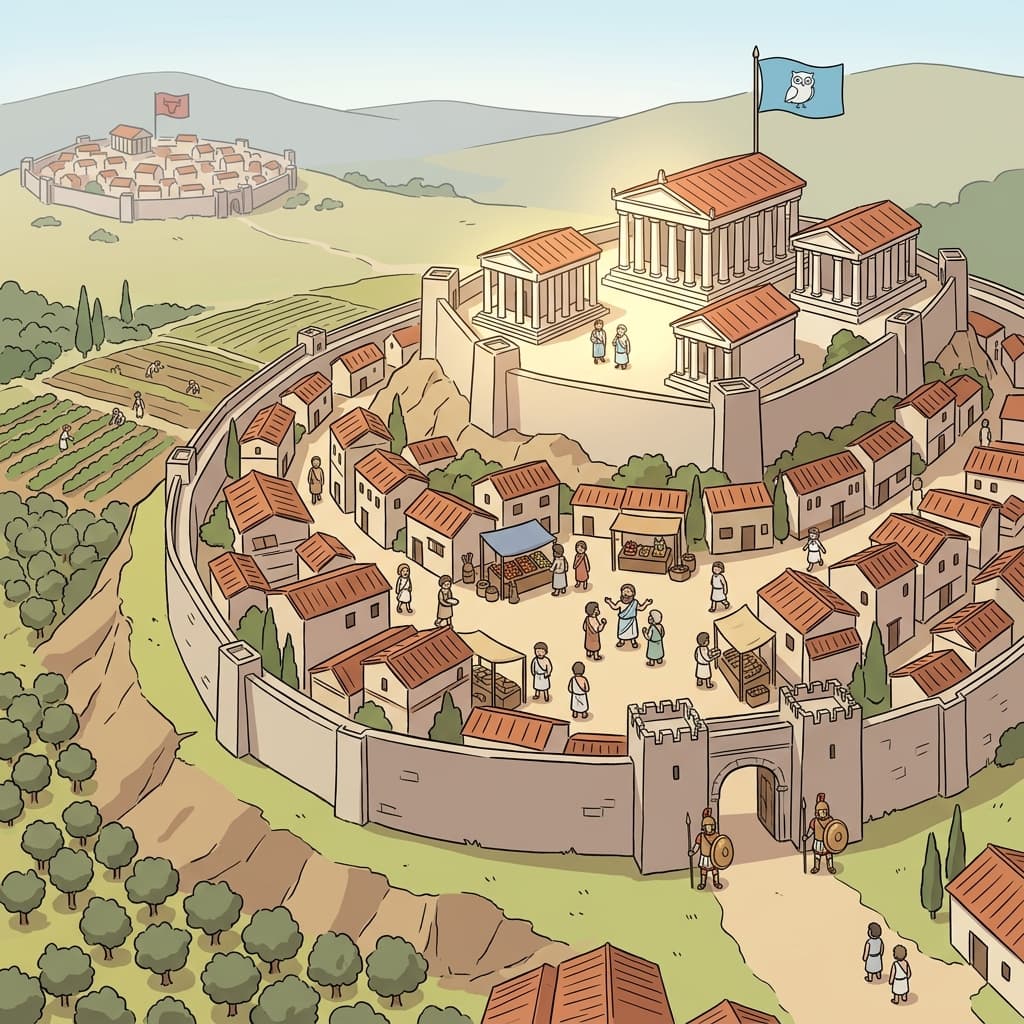 Ancient Athens thrived as a city-state, ruling itself with its own laws and army.