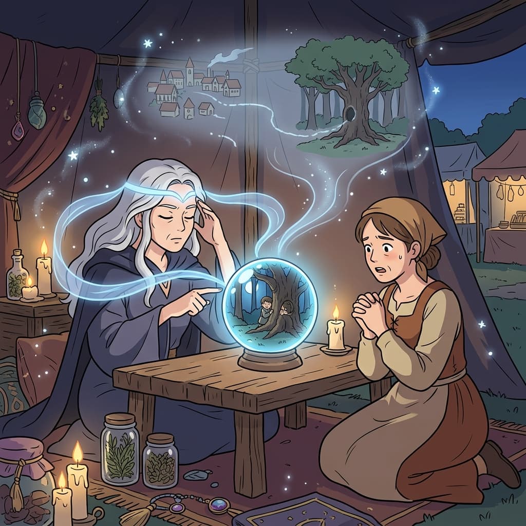 The fortune teller's clairvoyance revealed the missing child's hiding spot in the forest.