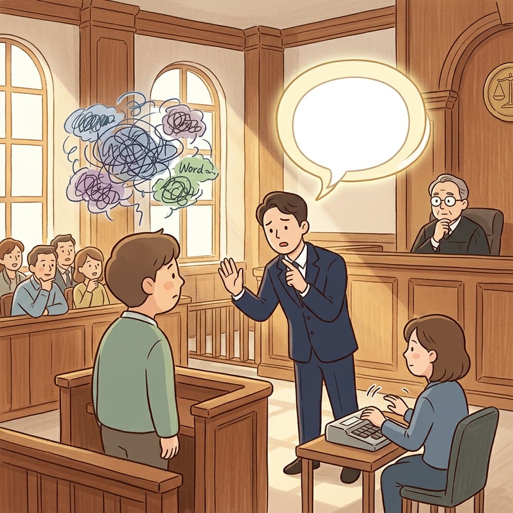 The lawyer asked for clarification on the witness's confusing statement.