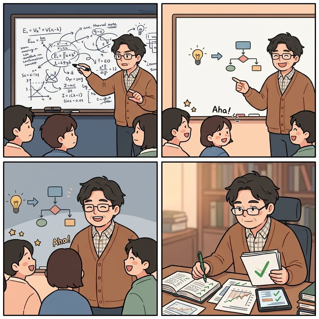 The professor's clarification led to a simplification of the theory and a verification of every fact.
