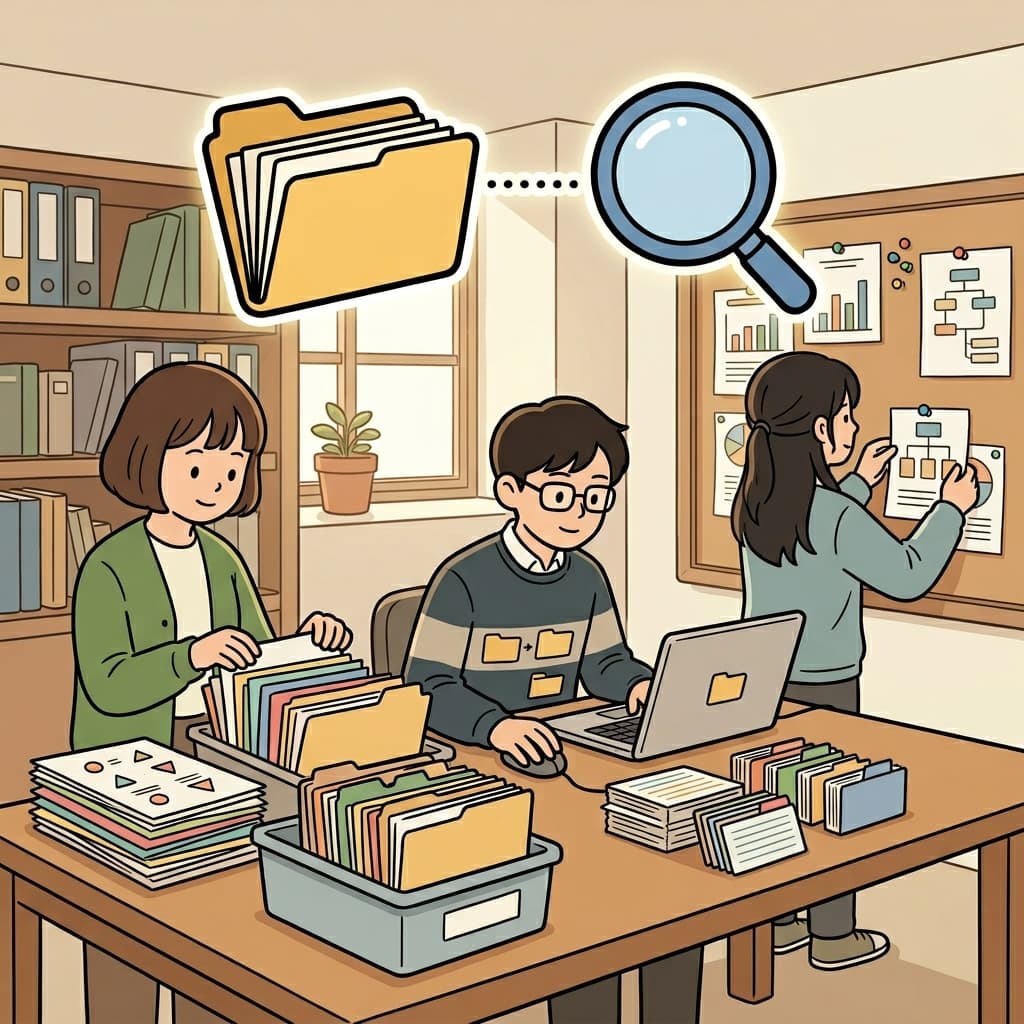 Researchers classified information before starting their analysis. (CLASS + IDENTIFY = CLASSIFY
→ classify means identifying and placing things into categories)