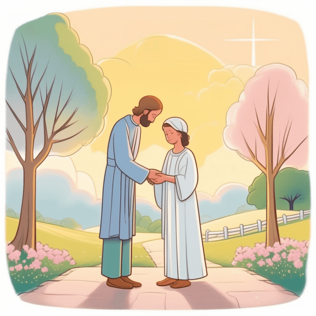 Showing mercy, leniency, or forgiveness; mild and pleasant in terms of weather conditions. Characterized by gentleness and compassion.