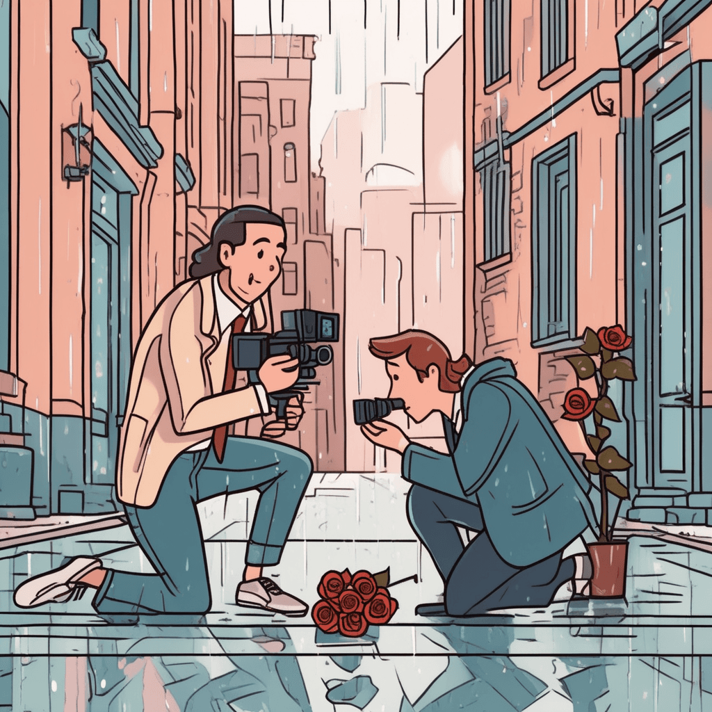The director sighs at another cliché romantic movie scene