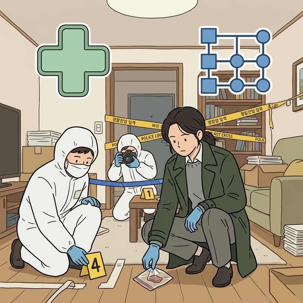 The detective approached the crime scene with almost clinical precision. (CLINIC + LOGICAL = CLINICAL → medically or analytically precise)