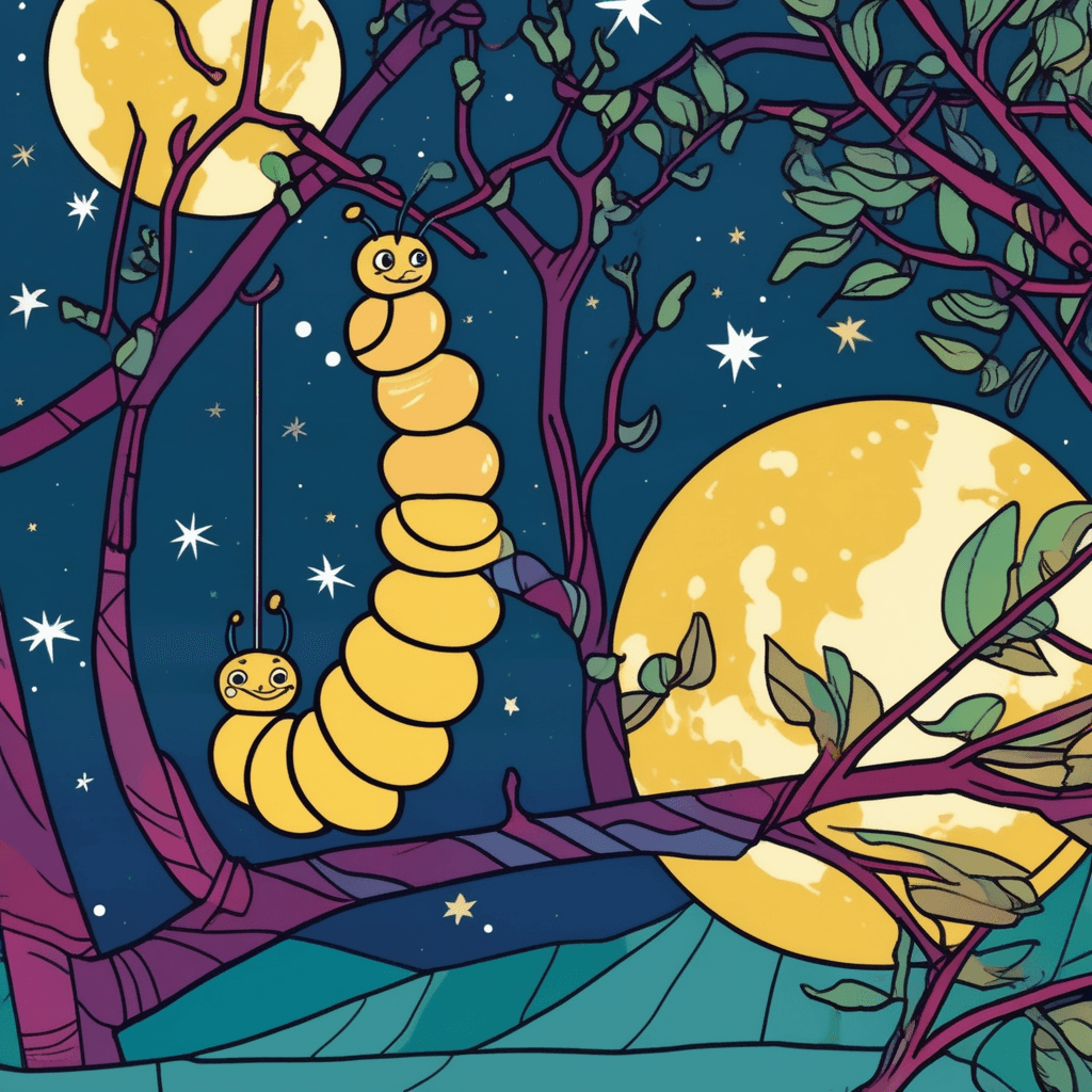 In the cocoon beneath the moon, a butterfly emerges soon!
