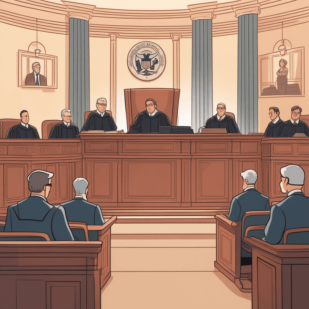 The judge references the legal code during the court proceeding