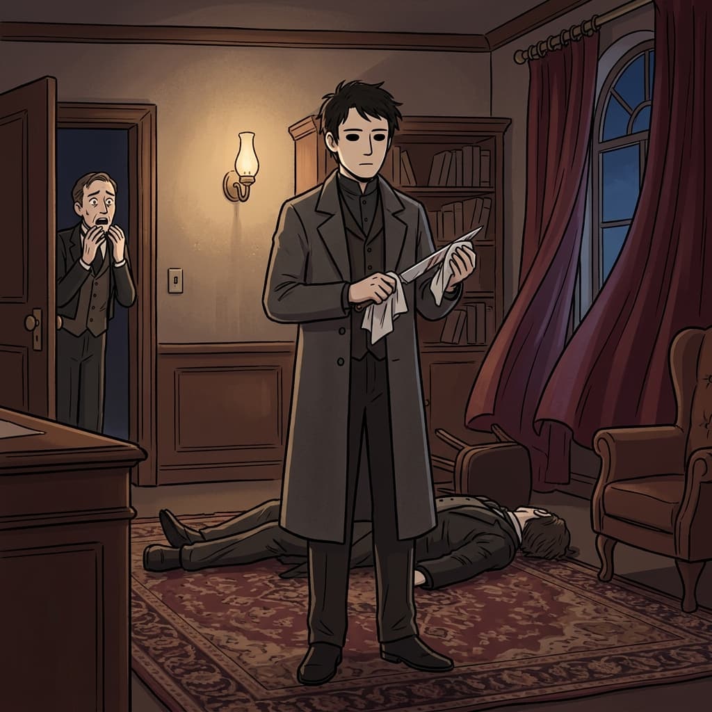 The cold-blooded assassin showed no emotion as he completed his mission.