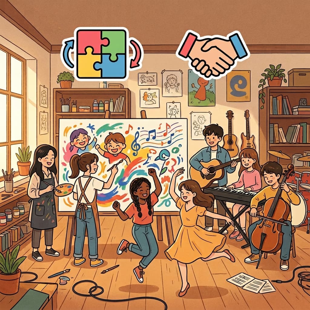 Artists collaborated to create a unique performance.