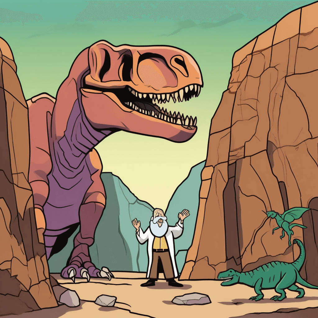 The apostle marvels at the colossal fossil