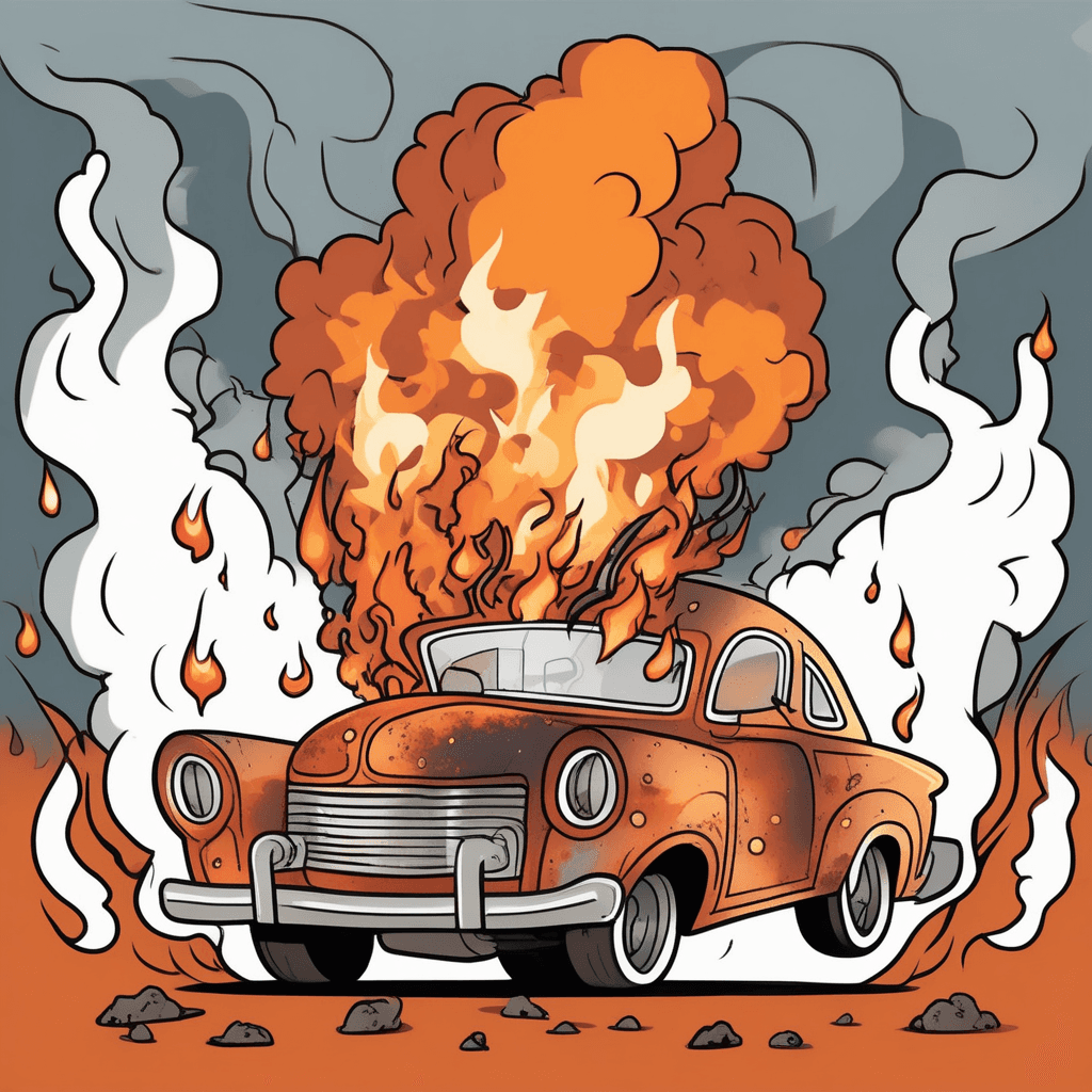 When engines combust, away blow dust and rust!