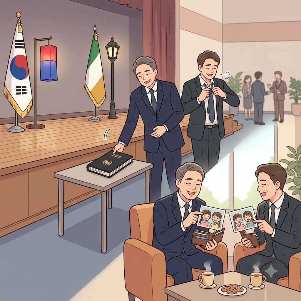 Looking past the quiet cultural duality and dispensing with cold diplomatic formality, the delegates embraced their human commonality.