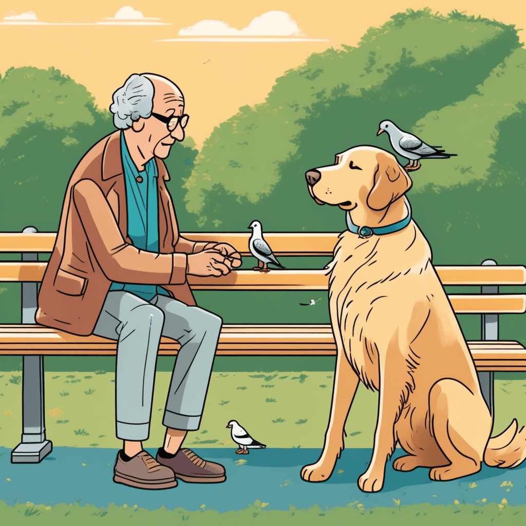 Faithful companion by his side