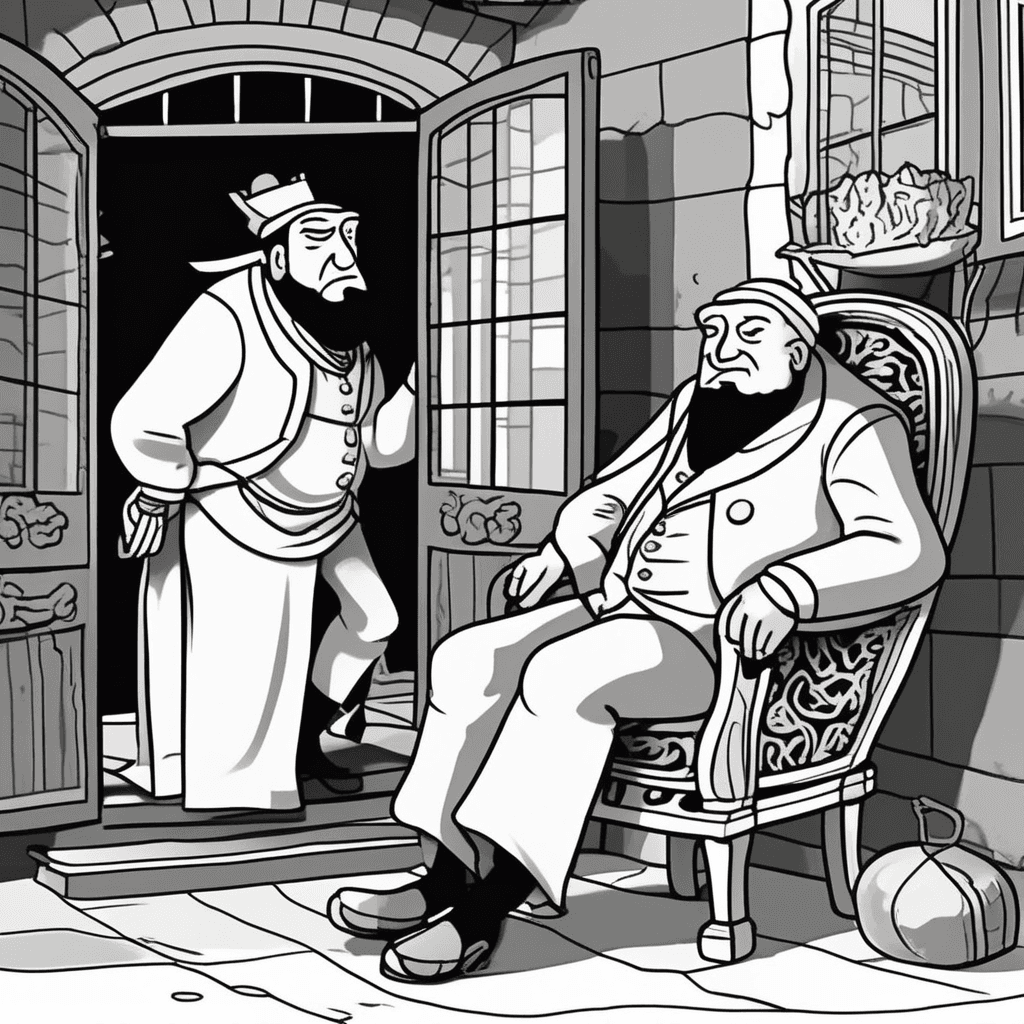The complacent noble finds life pleasant, while ignoring the struggling peasant