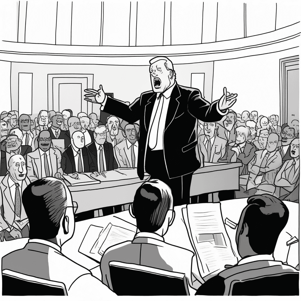 The pretentious speaker clashes with the conscientious leader in contentious debate!