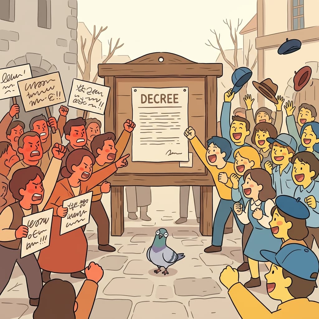 The mayor's controversial decision split the whole town in two.