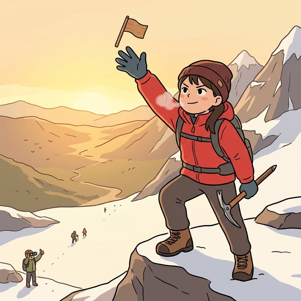 She believed she could reach the summit before sunset.
