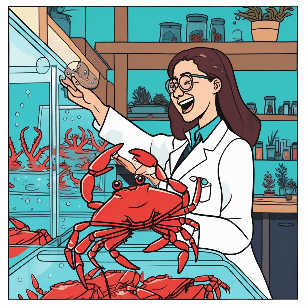 The crab in the lab decides to grab!