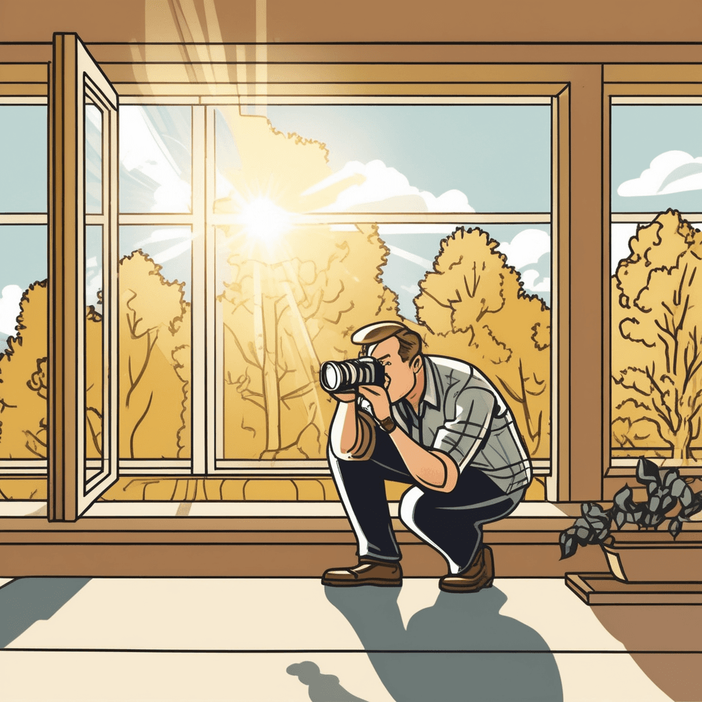 Photographer seeking natural daylight