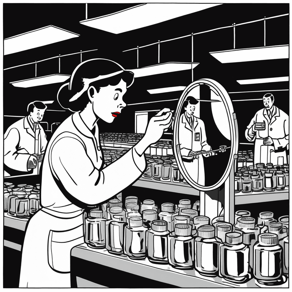 She protects by finding defects that the mirror reflects!
