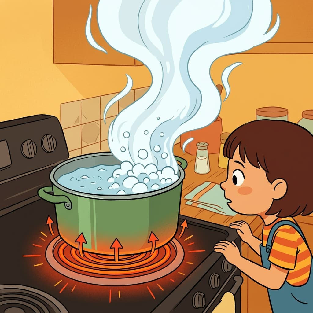 The water reached a dangerous degree of heat and began to boil.