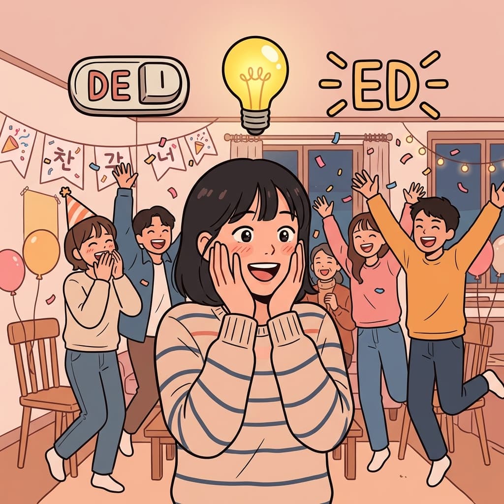 DE-LIGHTed — switched ON and glowing — that is what delighted looks like. (DE(ep) LIGHT that has been switched on)