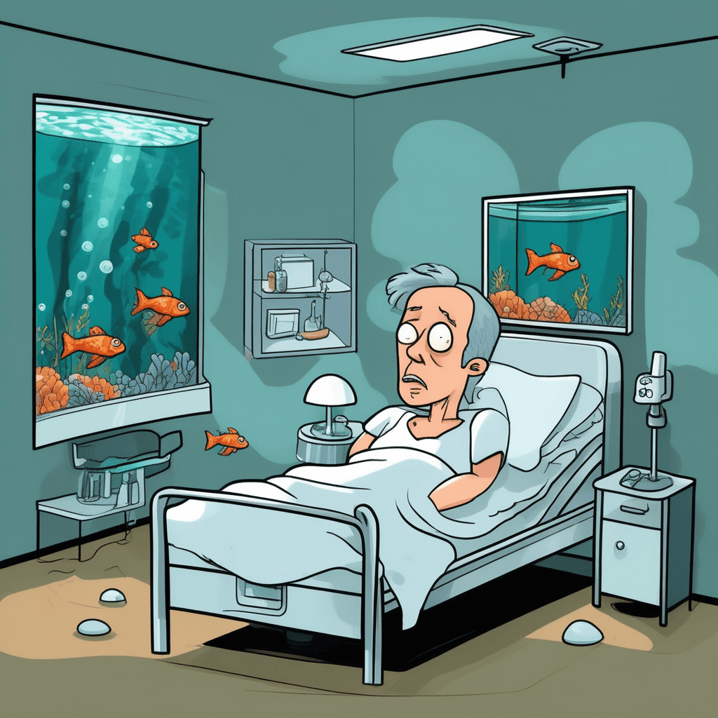 In delirium, fish escape the aquarium