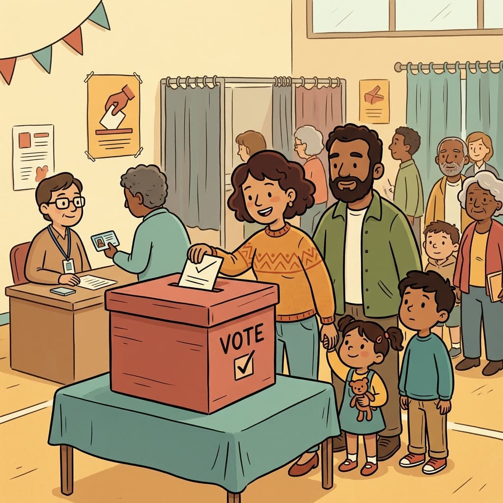 In a democracy, the people choose their leader by voting. (DEMO + PEOPLE'S CHOICE → people choose their leaders by voting)
