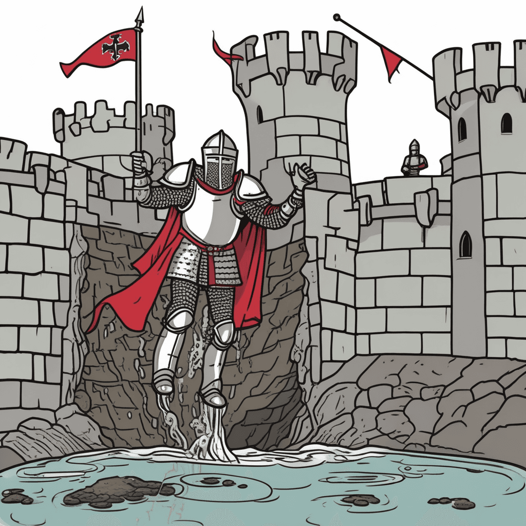 Knight gets demoted - down to the moat he goes!