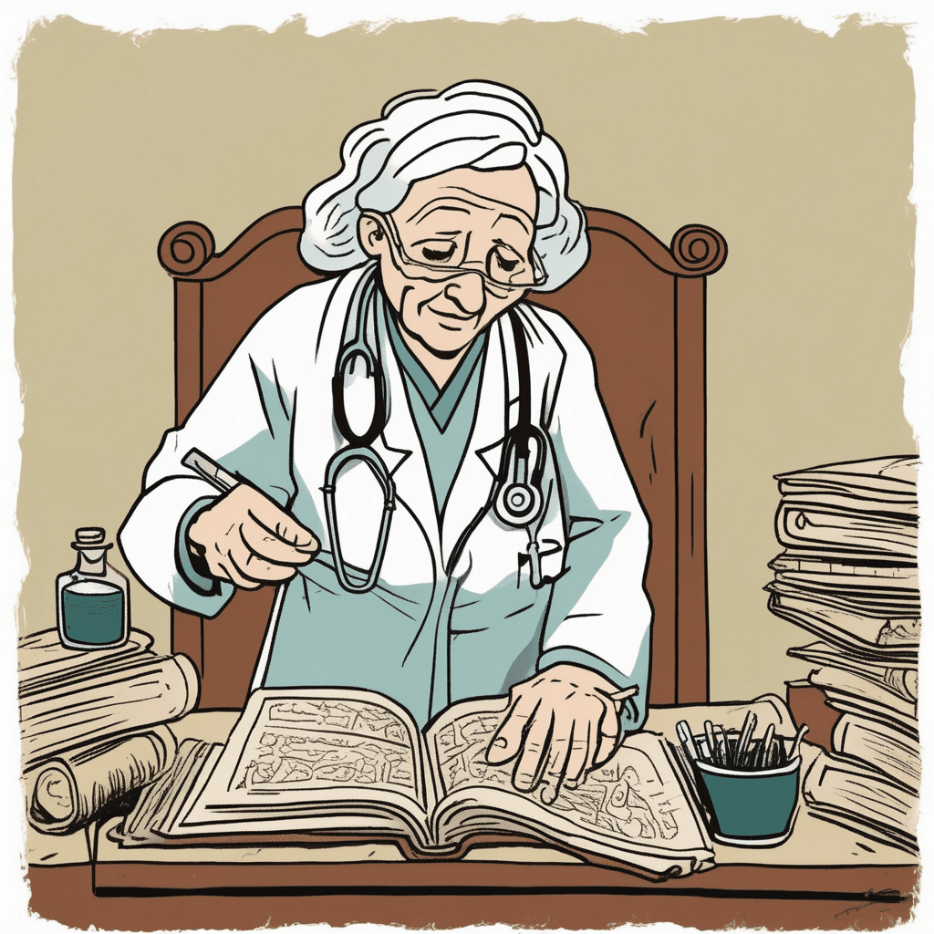 She can describe, prescribe, and inscribe medical wisdom!