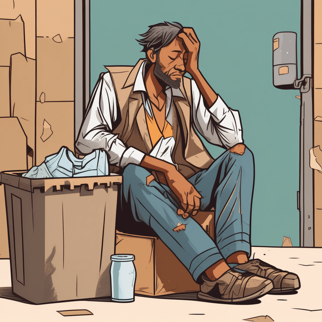 Extremely poor and lacking everything