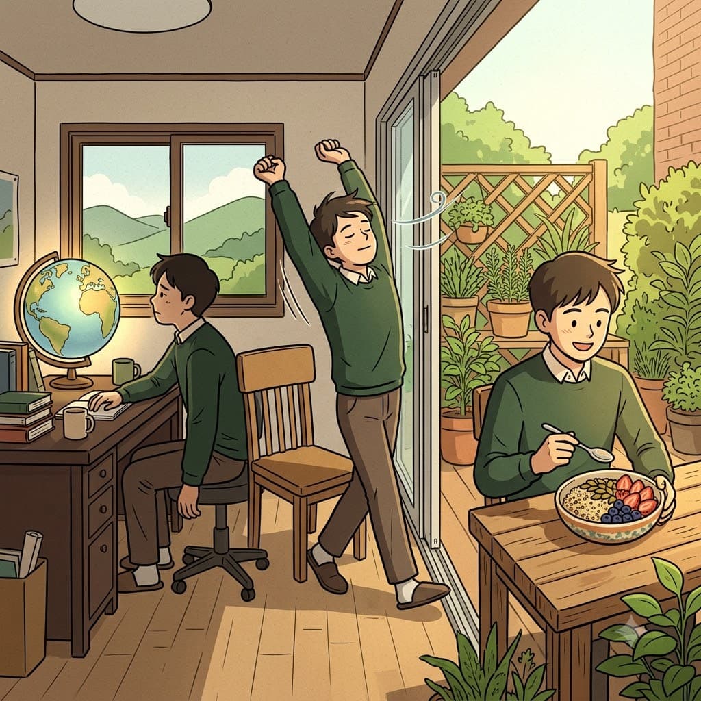 Thinking of the earth's green planetary future and breaking out of his sedentary routine, he embraced a mindful dietary shift.
